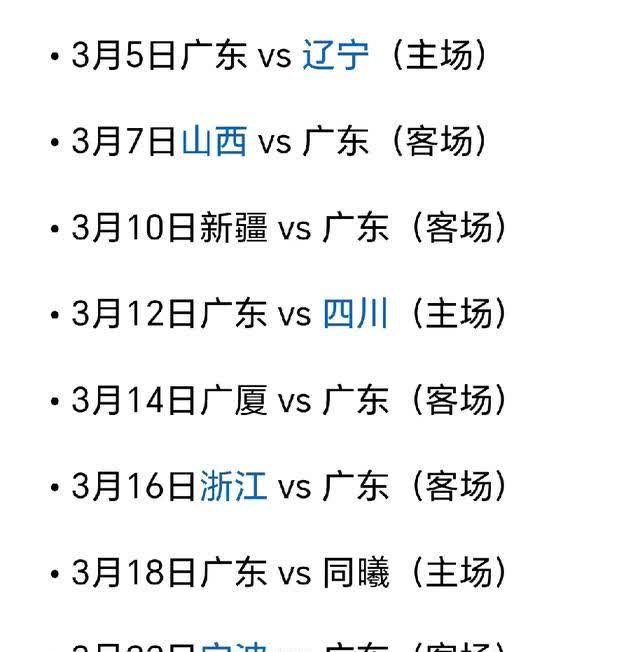 广东队再次压倒对手，雄霸积分榜一统天下的简单介绍